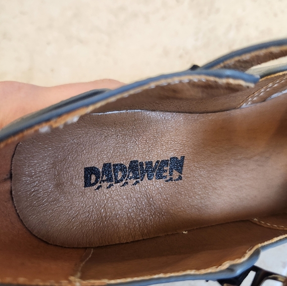 DADAWEN Womens Blue T-Strap Platform Mid-Heel Square Toe Oxfords Dress Shoes 6.5 - Picture 5 of 7